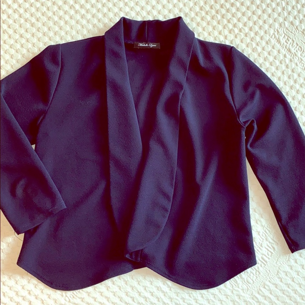 Cropped casual blazer